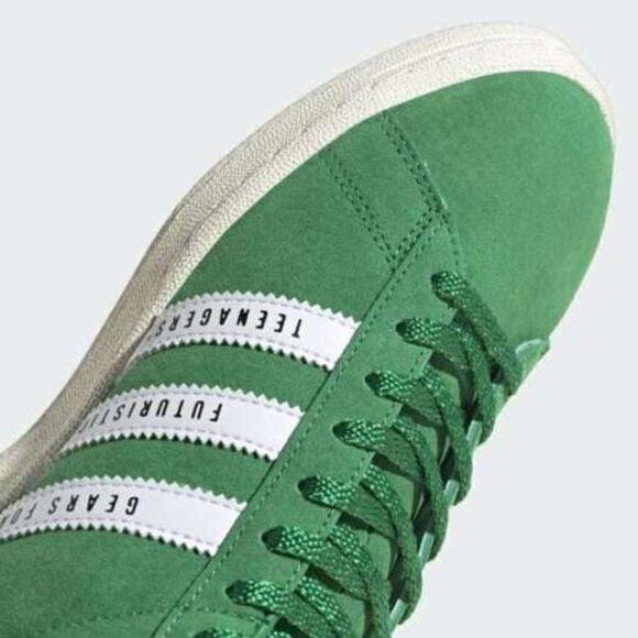 Adidas Original's Men's Campus Human Made Sneaker Green Suede White Stripes 12 - Picture 8 of 11